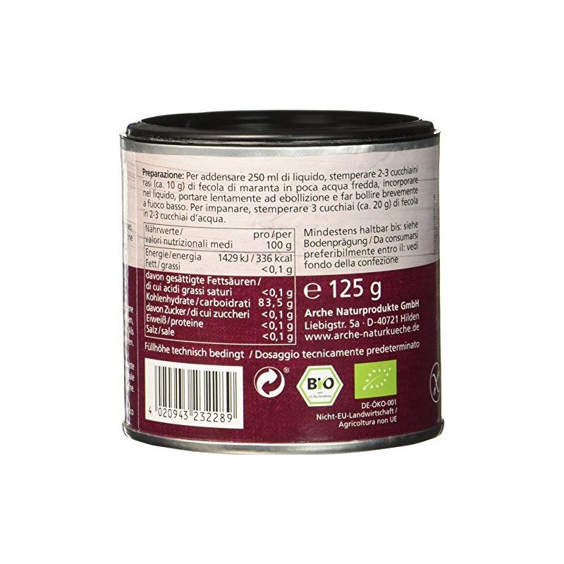 Arche Arrowroot Strength Now Organic Baking Ingredient, 125 g