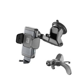 Cellularline - Hug Air 15 - Smartphone support for car wireless i Qi - automatic opening and closing - double windy attack for dashboard and hooks for ventilation fins - output 10 W