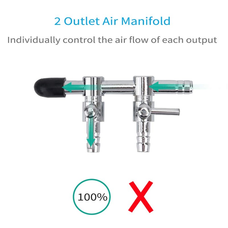 Pawfly 2-Way Aquarium Air Flow Control Lever Valve Distributor Splitter