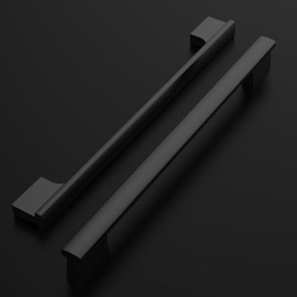 Amerdeco 10 Pack Matte Black Cabinet Pulls 9 Inch(228MM) Hole Centers Kitchen Cabinet Handles Hardware Kitchen Handles for Cabinets Cupboard Handles Drawer Pulls…