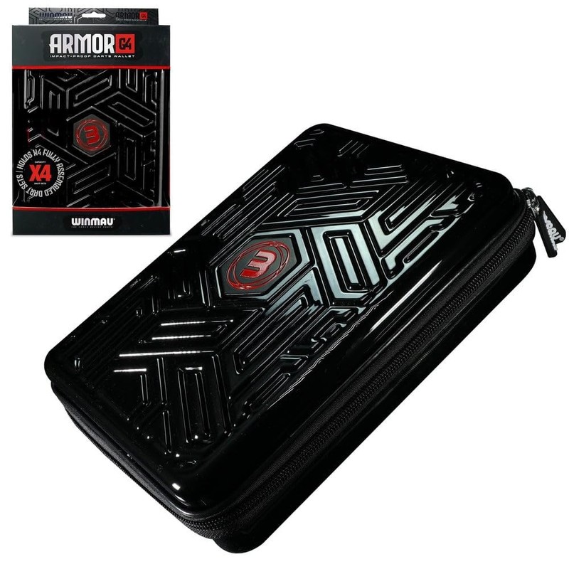 WINMAU Armor G4 Darts Wallet - Black Darts Case Holds