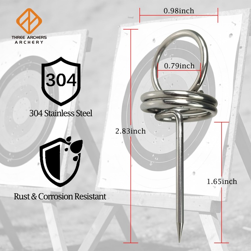 THREE ARCHERS Archery Target Pins 304 Stainless Steel –Universal Fit