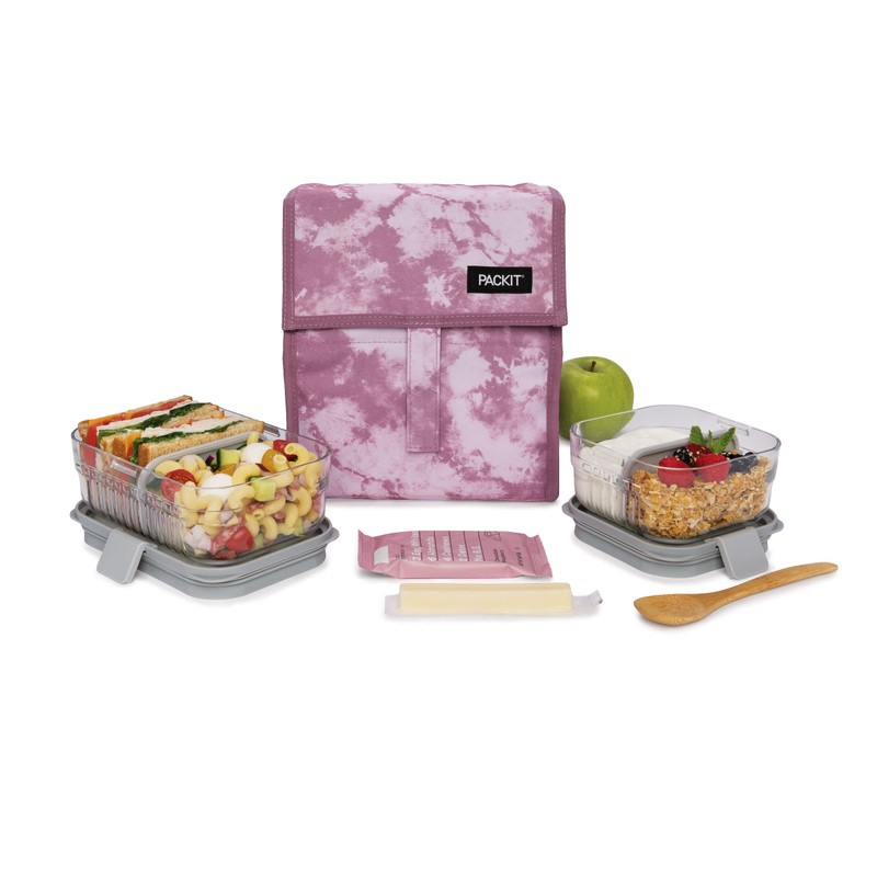 PACKIT Freezable Insulated Lunch Bag - Classic Lunch Cooler Bag,
