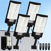 Solar Street Lights Outdoor 4-Pack, 12000LM 6500K Waterproof LED Motion
