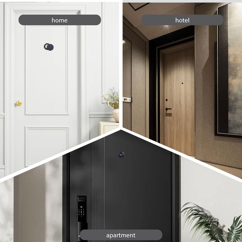 200° Wide Angle Optical Glass Lenses, Door Viewer with Privacy