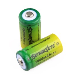 Skywolfeye 4pcs Skywolfeye 1800Mah 16340 RCR123A Rechargeable Battery + 2pcs Charger