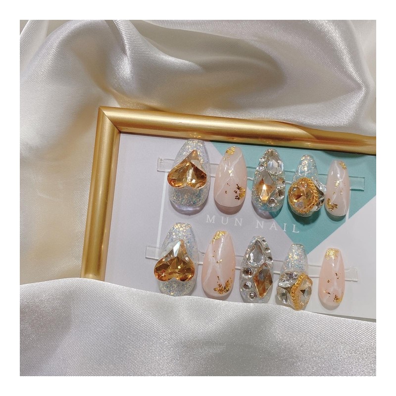 MunNail Heart Marble ✨ - Round / MunNail 하트 마블