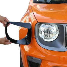 Black Angry Bird Eyebrow Headlight Covers for Renegade 2019-2020