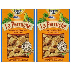 La Perruche Pure Cane Brown Sugar Cubes (250g/8.8oz box) | Ideal Sugar Cubes for Coffee | Pack of 4