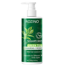 Depilatory Cream with Green Tea for Face, body,Upper Lip, Chin, Arms, Legs & Bikini,Soothing Hair Removal Cream for Sensitive Skin