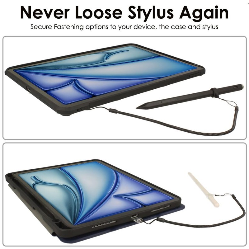 TECHGEAR Stylus Holder, 16 Inch Retractable Spiral Band (2 x