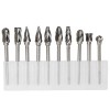 YUELUTOL Aluminum Cutting Bits Carbide Burr Set 10 Pieces With
