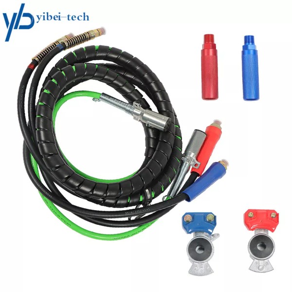yibei-tech 15FT 3-in-1 Wrap 7 Way ABS Electrical Cables& Rubber