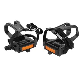 Nikou 1 Pair Mountain Bike Pedals Nylon Bicycle Pedals Toe Clips Straps for Fixie Mountain Bike Accessories 4.4x3.1 Inch