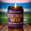 Vikings Minnesota Candle, Smells Like A Vikings Win Candle, Game