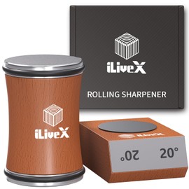 Rolling Knife Sharpener – Kitchen & Pocket Knife Sharpening Kit with Sharpening Stone – Sharp Roller Sharpener, Afilador de Cuchillos – Kitchen Gadget & Tool