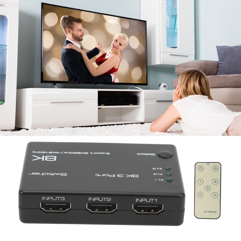 4K 120Hz 8K 60Hz 3 In 1 Out Ultra HD