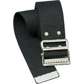 Gaitbelt.com Cotton Gait Belt, Transfer Assist Device for Occupational, Physical Therapy, Seniors, Elderly (48", Black)- with Metal Buckle