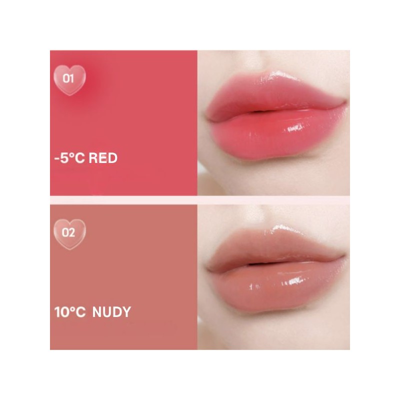 KEYBO Heart Keyring Lip & Cheek 1color, Color:01 -5°C Red