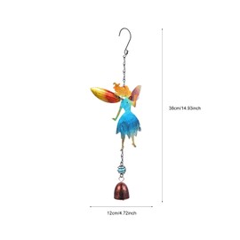 Kisangel Small Wind Chimes Outdoor Angel Bell Pendant Decor Wind Chime Craft Pendant Random Color