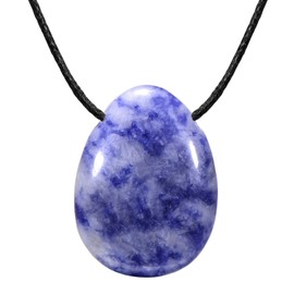 Morella Fabric Necklace, 80 cm, with Gemstone Drop Pendant, in Jewellery Bag, None