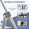 XinSunho 4 Step Ladder, Retractable Handgrip Folding Step Stool with