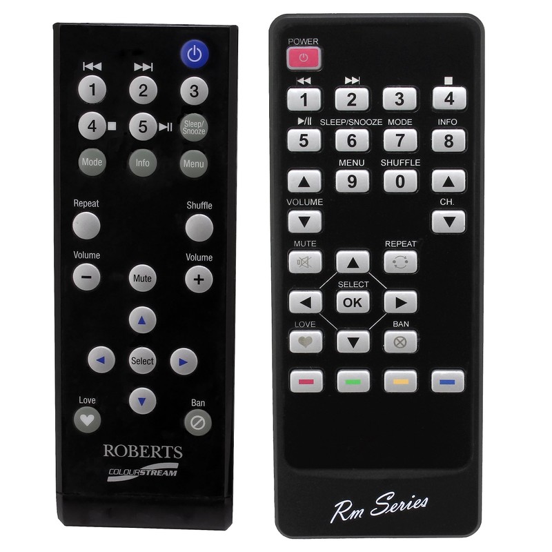RM Series Remote Control Compatible with ROBERTS ColourStream