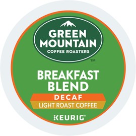 Green Mountain Coffee Roasters Keurig Single-Serve K-Cup Pods, Breakfast Blend Decaf Light Roast Coffee, 12 Count