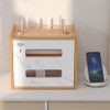 Wooden Router Shelf, Desktop WiFi Router Storage Box Modem Rack