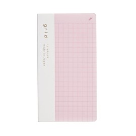 Daigo R1819 Isshoni Notebook, Number, Mini Square, Pink, Bulk Pack, Set of 2