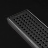 Neodrain 28-Inch Black Linear Shower Drain with Removable Quadrato Pattern