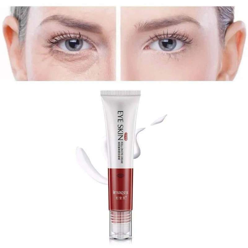 Kit 2 Cremas Ojos Anti Arrugas Hidratante Colágeno Roll On