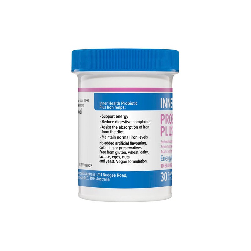 Inner Health Probiotic Plus Iron 30 Capsules