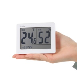 MAG TH-109WH-Z Thermometer/Hygrometer, Digital, White, Sky with Clock