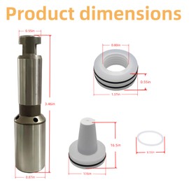 704-586 & 704-551 Piston Pump Repair Kit - Complete Piston Rod Assembly for Titan Impact 440/540/640, Advantage 400/500 Sprayers - Includes Seals & Ball Cage 704586