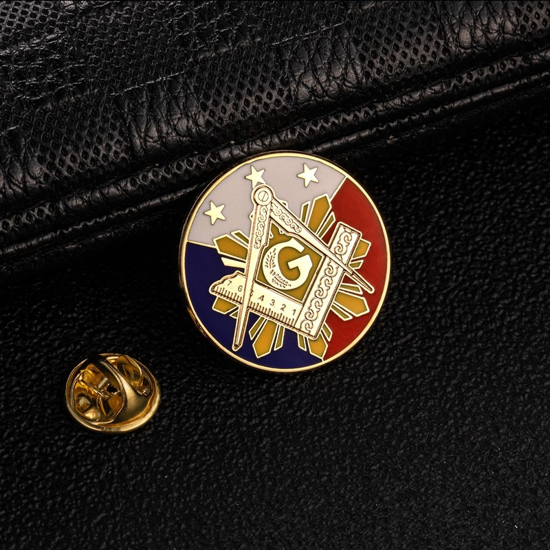 AMITER Masonic Laple Pins, Freemasons Square & Compass Tie Tacks