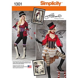 SIMPLICITY 1301 MISSES FANTASY VICTORIAN CIRCUS COSTUMES (SIZE 14-22) SEWING PATTERN