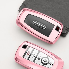 ZSPDACC Car Key Fob Cover Compatible with Lincoln and Ford Key Case Holder Protector Accessories 2022 2023 2024 2025