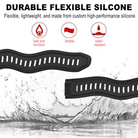 Durable Sweat and Water Resistant Silicone Strap for Garmin Instinct 2S - Red