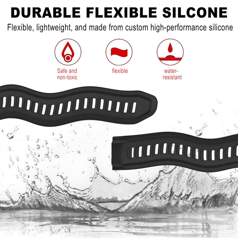 Durable Sweat and Water Resistant Silicone Strap for Garmin Instinct