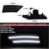 Smoked Lens White Front Fender Side Marker Lights Compatible with