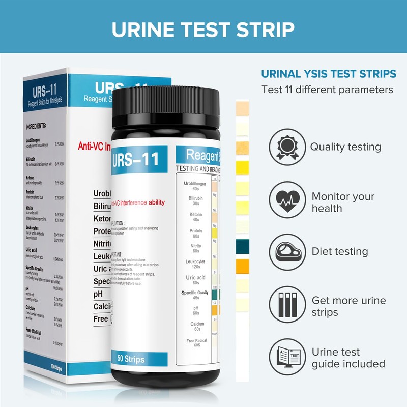 Urine Test Strips 11 Parameters 100 Count