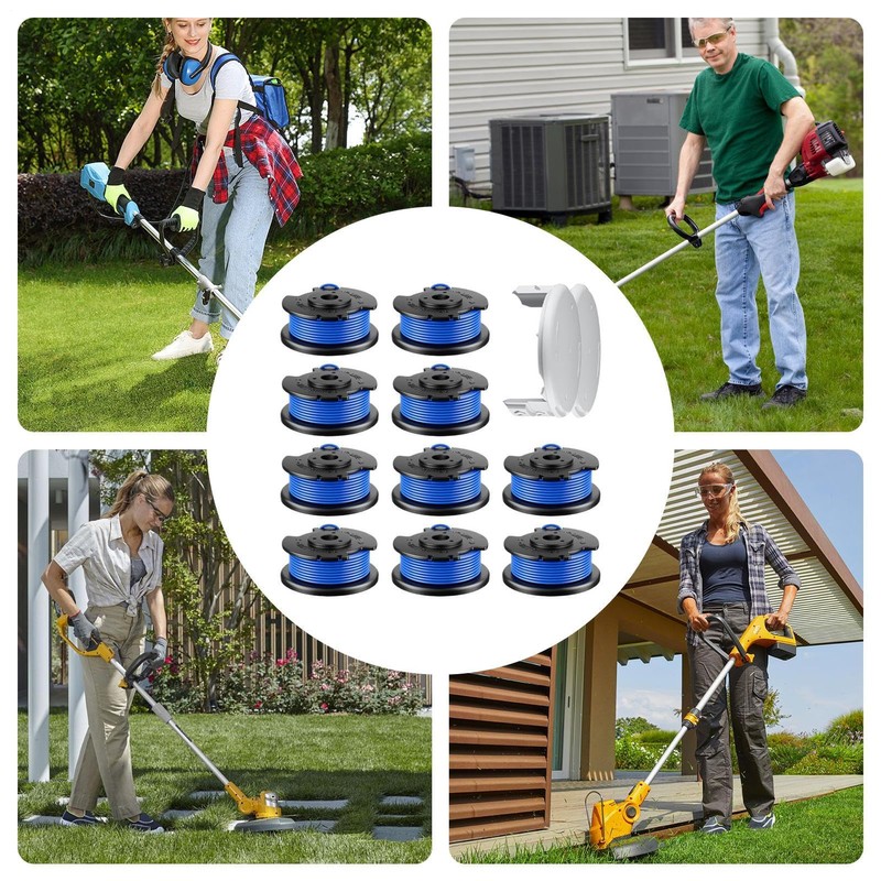 String Trimmer Replacement Spool,Nylon Trimmer Lines and Cover Replacement |