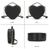 lola mae Heart Shape Satchel Crossbody Purse for women Zip