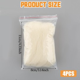 4Pcs Lambs Wool Toe Separator Toes Soft Feet Cushion Bunion Pads Corrector Spacer Toe Spacers for Straightening Overlapping Toes Bunions Blister Big Toe Alignment for Men and Women