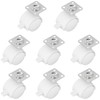 8 PCS Universal Swivel Casters with Brakes – 360° Rotating