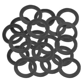 PATIKIL M20 Rubber Flat Washer, 20 Pack 20mm ID 30mm OD 2.5mm Thick Sealing Spacer Gasket Ring for Faucet Pipe Water Hose Fastener Bolt, Black