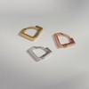 Gold&Deer 14K Goldfield Square One-Touch Earrings White Gold / 골드앤디어
