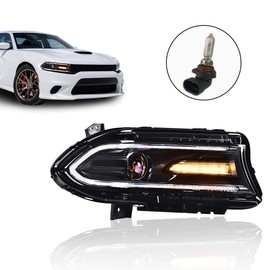 PIT66 Headlight Assembly, Compatible with Dodge Charger 2015 2016 2017 2018 2019 2020 2021 Headlamp Right Passenger Side 68214397AB