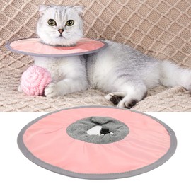 Adjustable Cat Recovery Collar, Soft Polyester Elizabethan Collar, Anti-Licking, Post-Surgery Protection, Waterproof, Easy to Clean